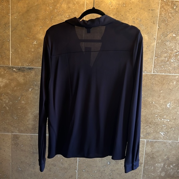 Ann Taylor Navy Blouse - Picture 3 of 7